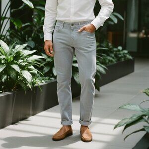 Boss Maine Regular Fit Chinos Grey 32/34 ✨Italian Fabric Premium Quality